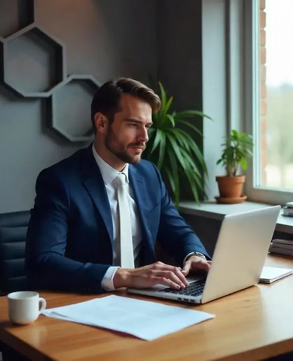 businessman stock learner